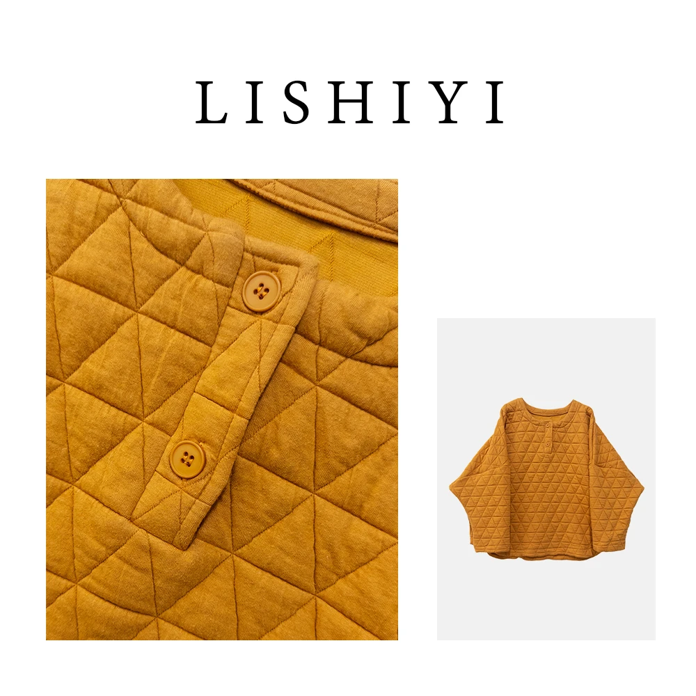 【彩虹精灵】蝙蝠袖宽松简约文艺风圆领休闲套头夹棉上衣0028