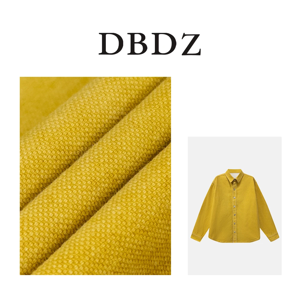 LYA267 【秋冬暖阳】翻领银色扣宽松百搭牛仔外套