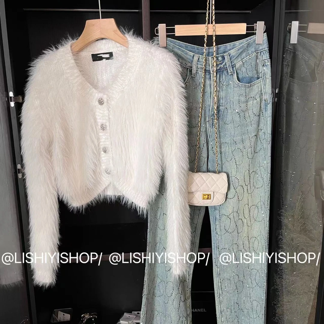 88612【贩卖温柔】短款开衫温柔绒毛毛衣88612