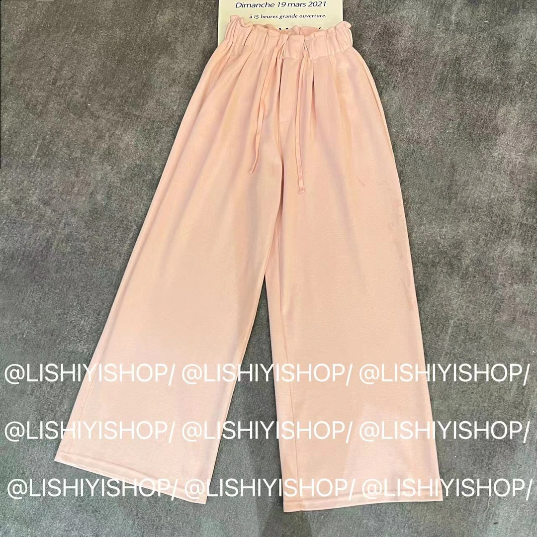 【抽绳阔腿】宽松慵懒显瘦拖地休闲裤★6201