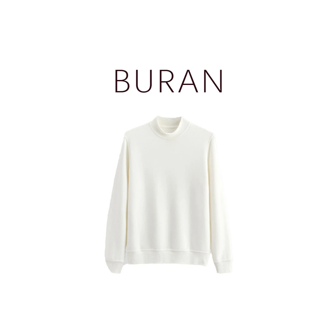 BRCP/布然初品女半高领【云雾】秋冬绵羊毛衫长袖百搭保暖S24116