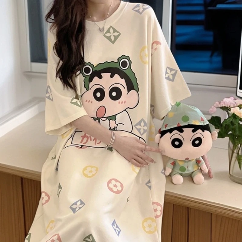 爆款2024新款睡裙睡衣夏季女大码胖mm宽松款孕妇月子薄款家居服