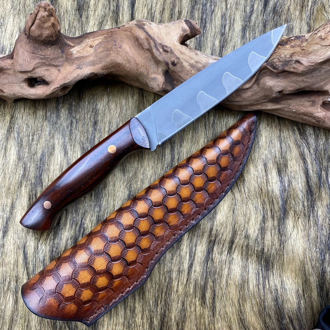 七枚合锻造覆土烧刃一天水淬锻造 ZDP-189夹钢 户外刀 水果刀