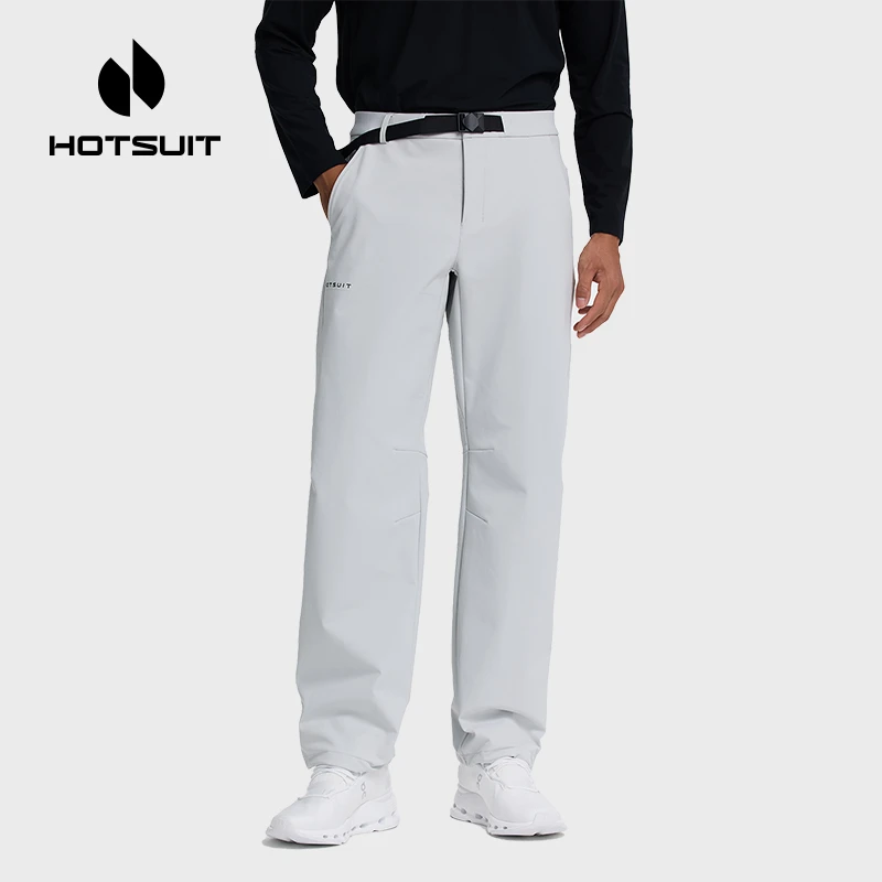 HOTSUIT/后秀软壳裤秋冬新款商务通勤休闲防风保暖加绒通勤裤