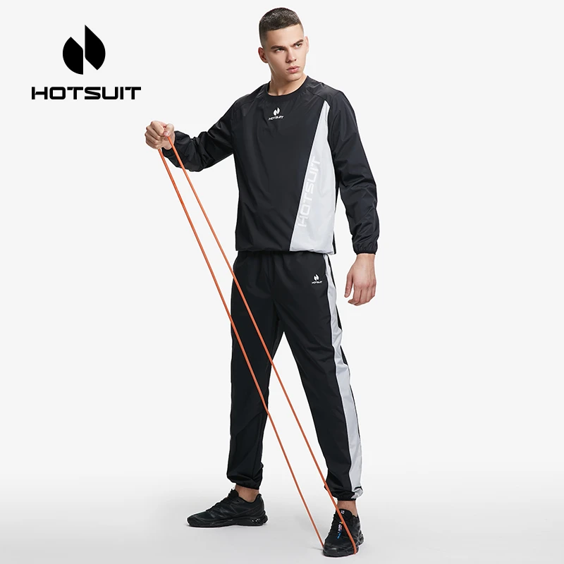 HOTSUIT/后秀男子运动套装夏季新款暴汗服户外休闲跑步训练健身衣