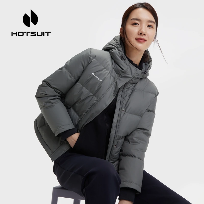 HOTSUIT/后秀情侣羽绒服男女同款秋冬季连帽加厚运动外套保暖棉衣