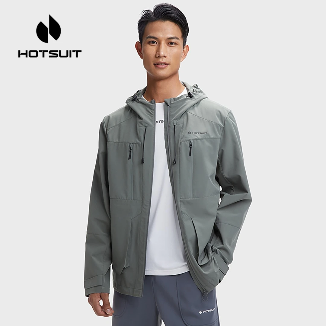HOTSUIT/后秀连帽外套男士春季新款户外防风运动夹克休闲