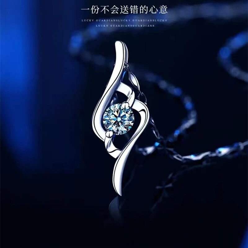 坠链均足银 999纯银项链女款锁骨链轻奢气质520礼物送女友送老婆