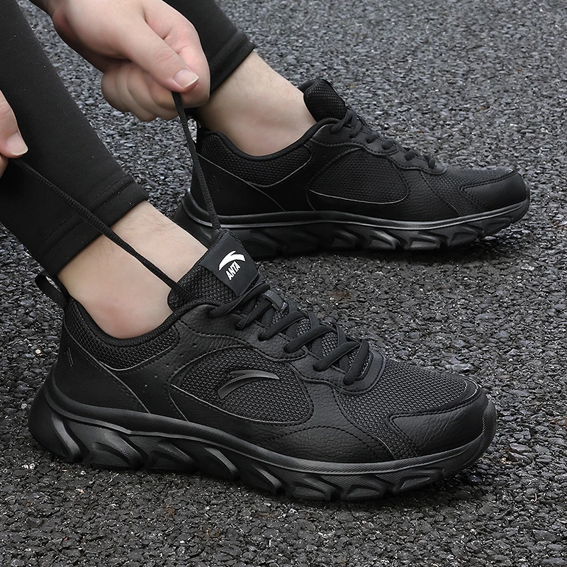 安踏男士跑鞋运动鞋2024春季款网面透气轻便减震软底休闲跑步鞋子