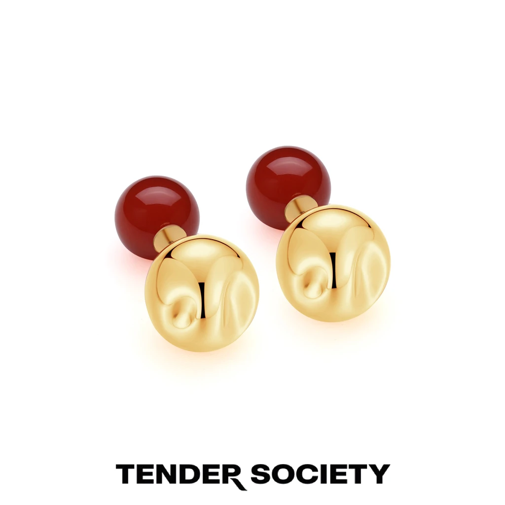 tender society 铜合金耳饰 Tensi新春胶囊款 前后两戴【平安】耳钉