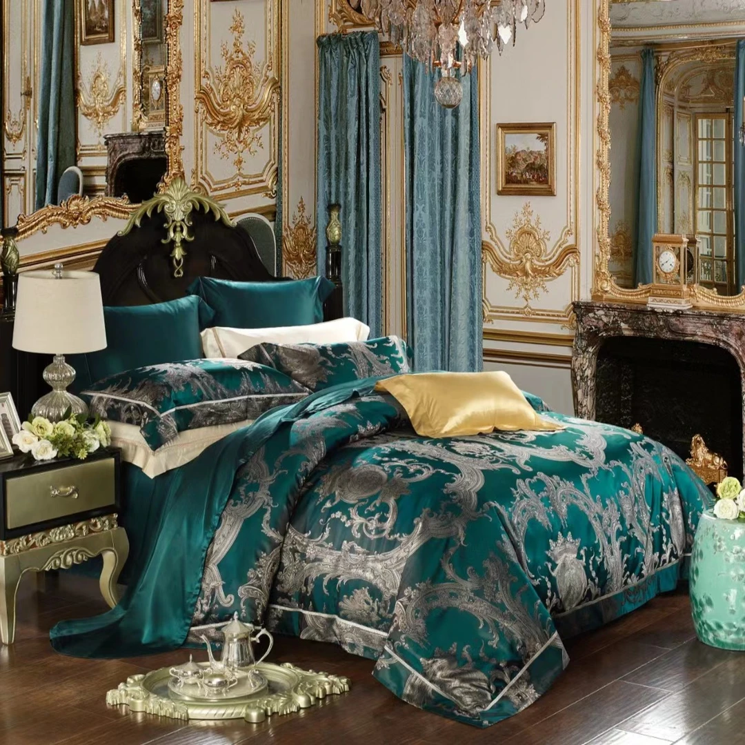 LD【苏格兰】35mm高奢私人定制真丝四件套桑蚕丝定制提花欧式床品