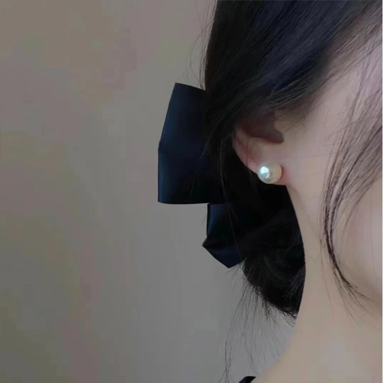 925银耳饰 【老刘专属】轻奢强光8MM空姐耳钉气质简约经典百搭