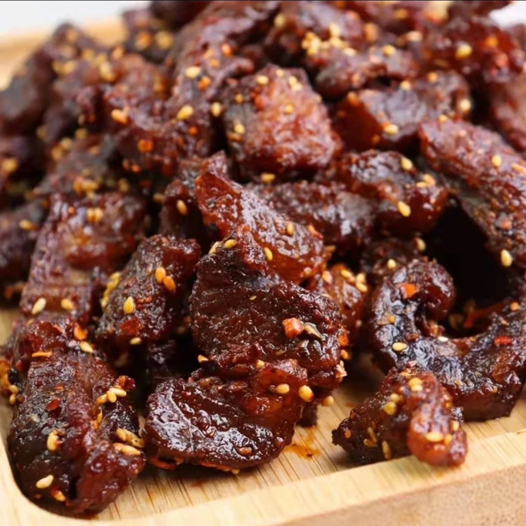 草原村风干牛肉粒200g边角料原味常温孜然味小零食包邮下酒菜香辣