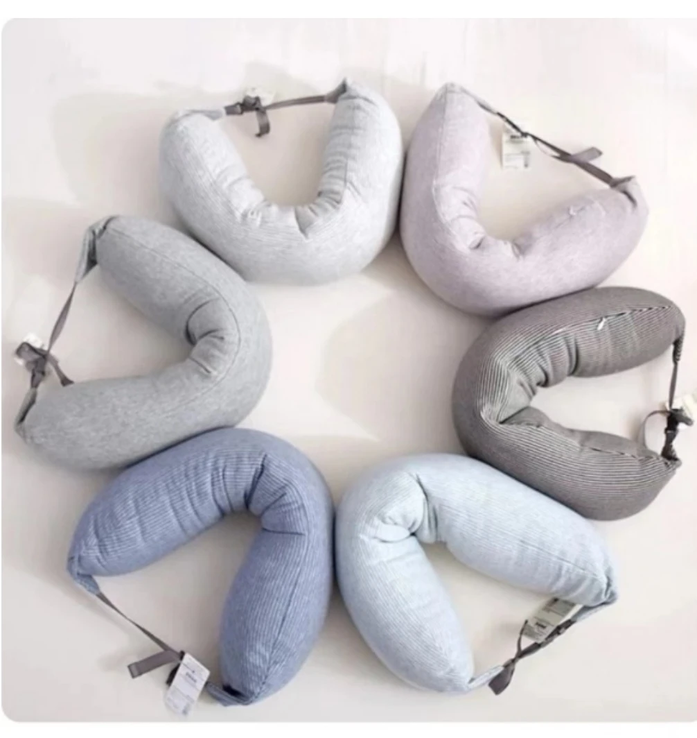 条纹护颈日式旅行成人颈枕U型枕学生中式现代纯色舒缓