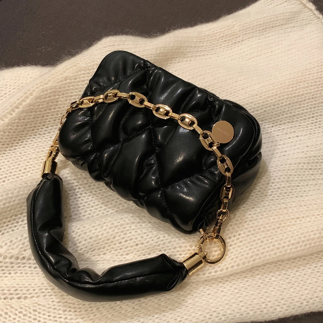 南风Chio2nd 手提菠萝包2024新款小众褶皱包女单肩斜挎包