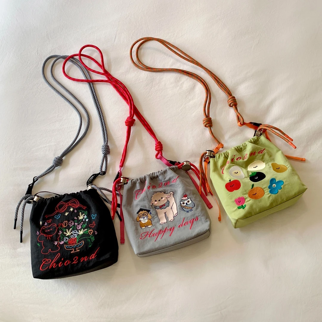 南风Chio2nd 水桶包 女式新款插画单肩斜挎小包