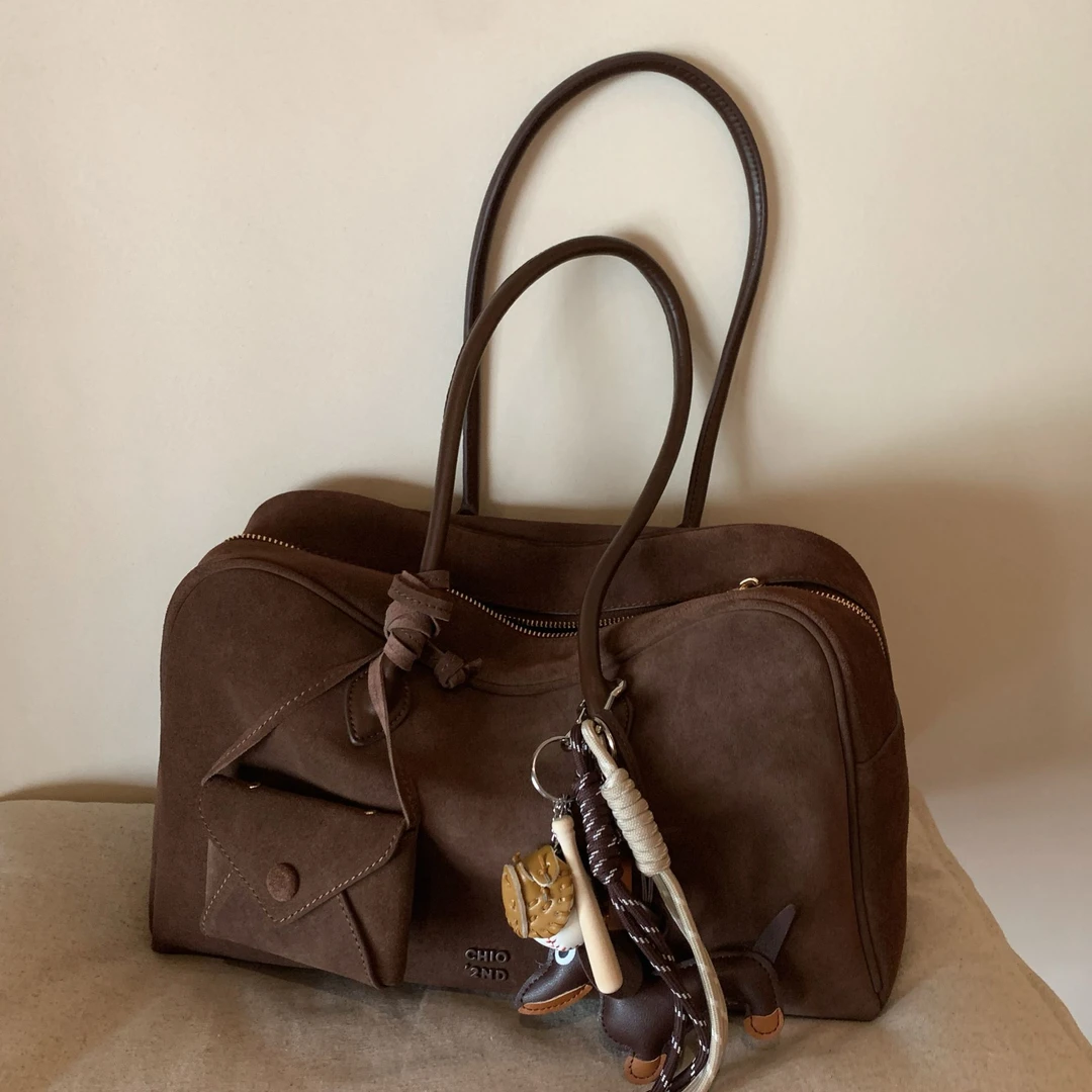 南风chio2nd Ceir高端系列 磨砂枕头包包女秋冬单肩手提大包