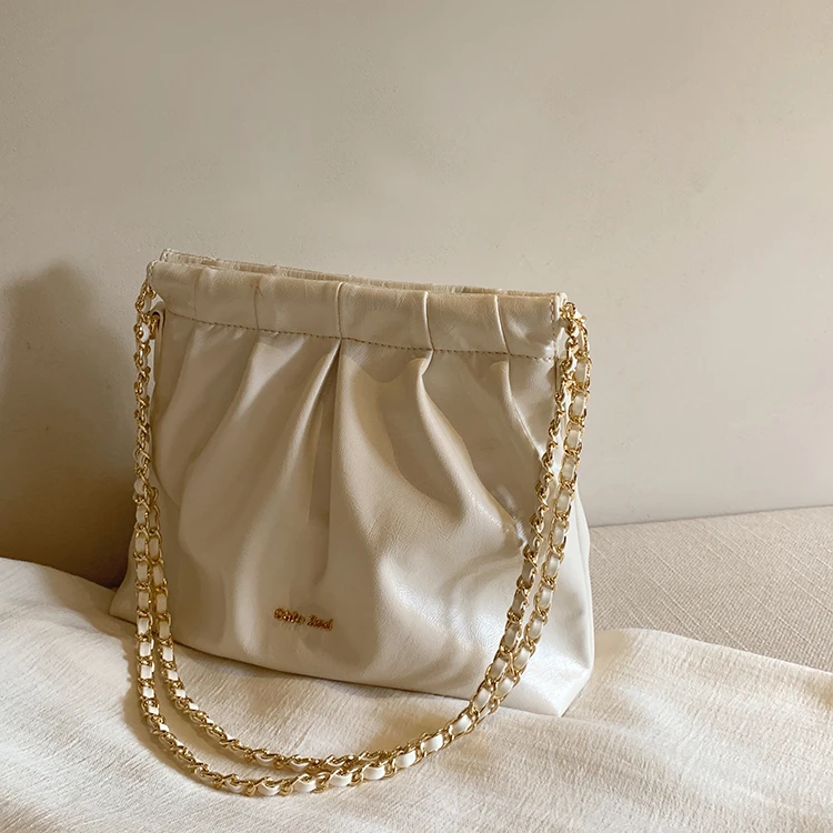 南风Chio2ndins托特包小众2025新款褶皱链条夏季单肩