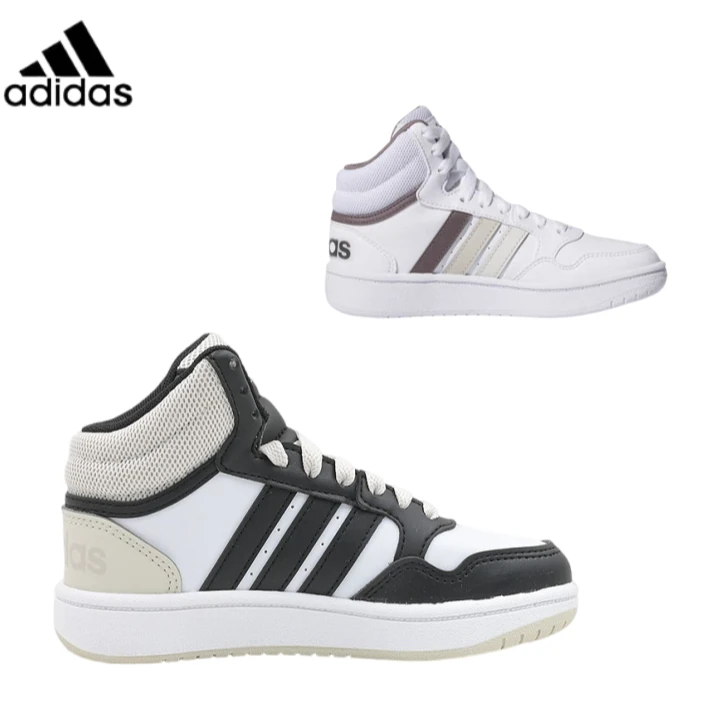 adidas/阿迪达斯男女透气大童中高帮白鞋运动板鞋 IH7894