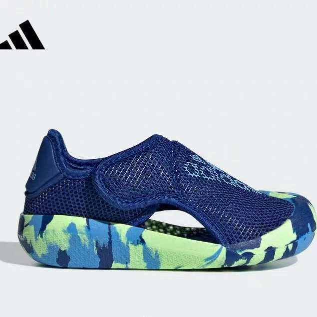 adidas/阿迪达斯2024年夏男童魔术贴运动休闲透气包头凉鞋 ID3421