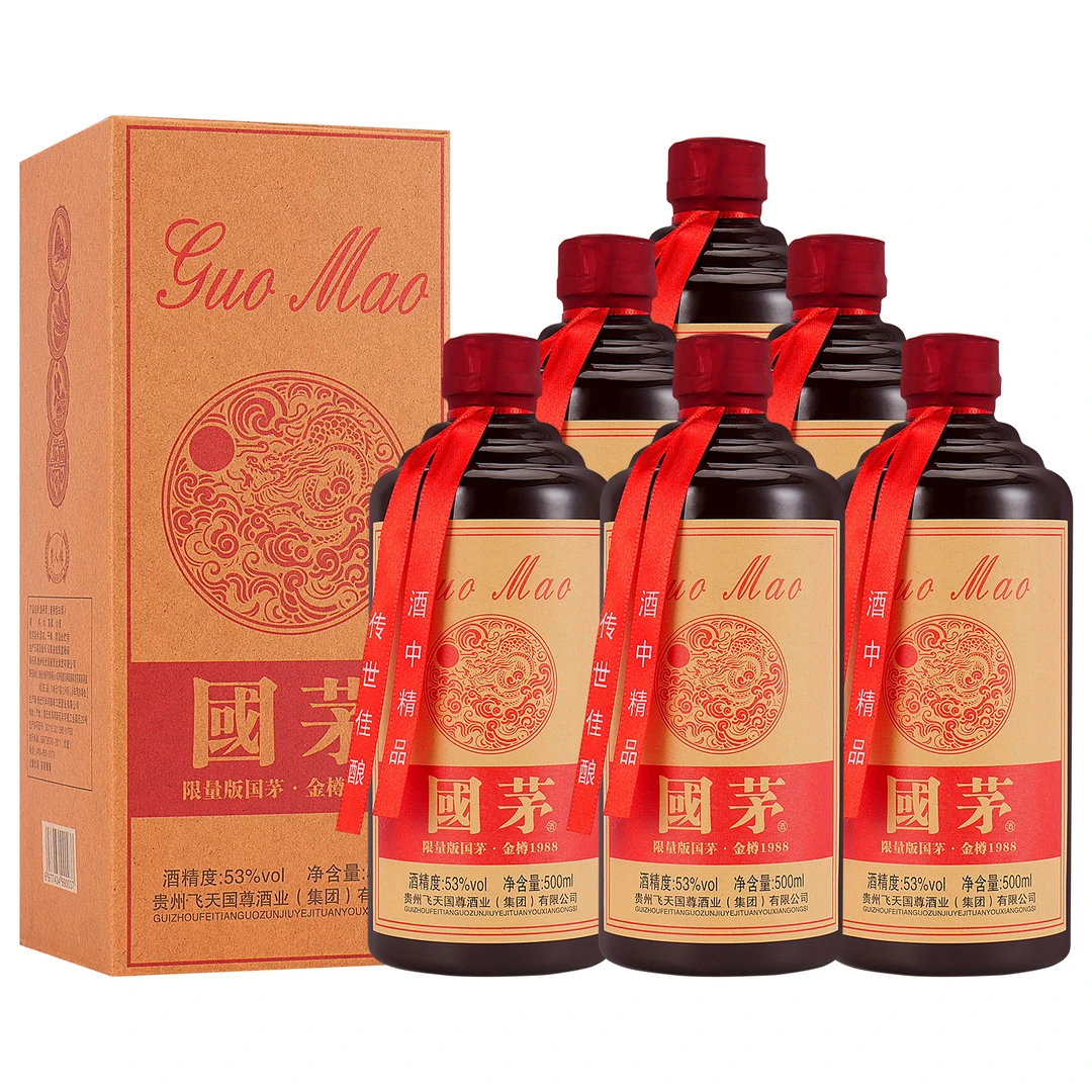 贵人缘国茅金樽1988酱香型500ml整箱6瓶装XW-53度