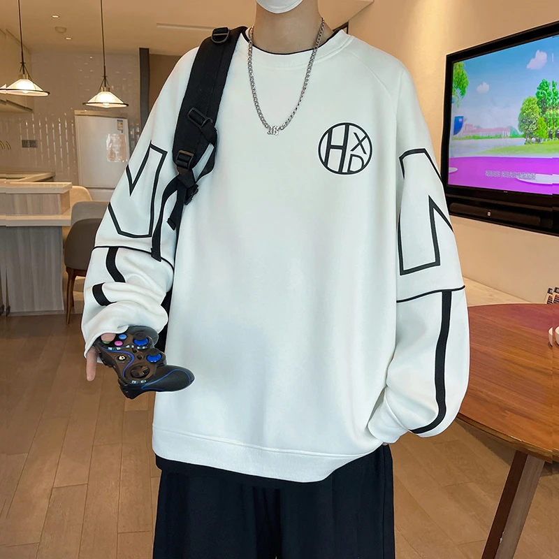 春秋款卫衣男孩初高中学生潮牌帅气大童男装长袖休闲打底衫上衣