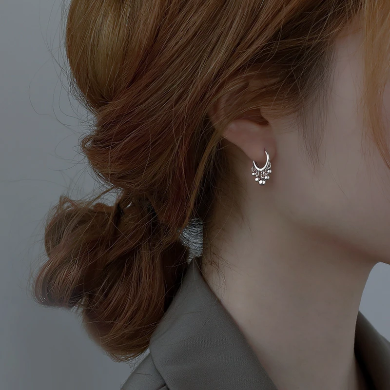 925银耳饰 925纯银耳环女耳钉2025年新款潮小众耳圈耳坠简约耳饰