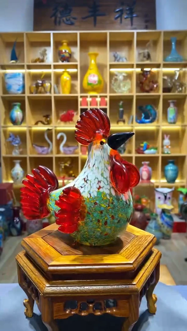 【闪购商品】瓷摆件琉璃纯手工炫彩大吉大利鸡