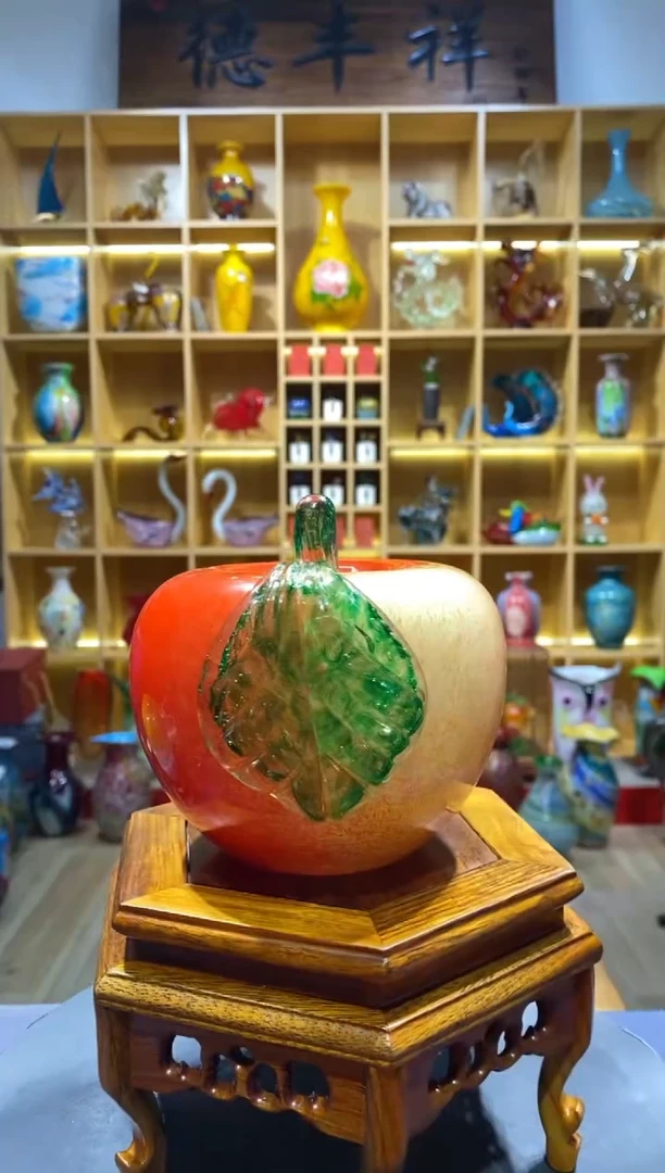 【闪购商品】瓷摆件琉璃纯手工平安果