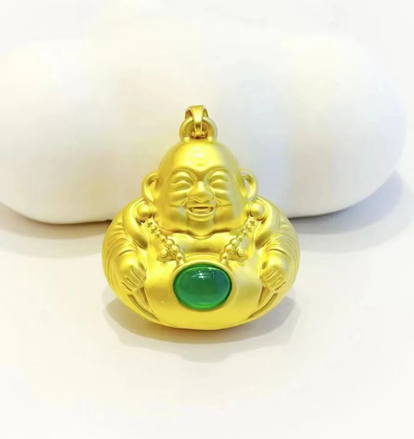 福/掌/C371大肚佛公吊坠（包邮+证书+礼盒）赠链