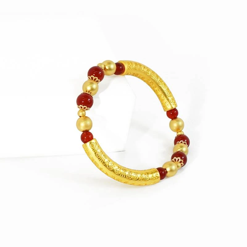 合成/培育【山水珠宝】匠心工艺传承培育红宝石合金镶嵌手链【ZSL64】