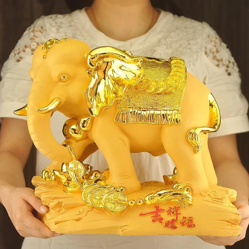 招财大象摆件商店铺开业礼品酒柜装饰品客厅
