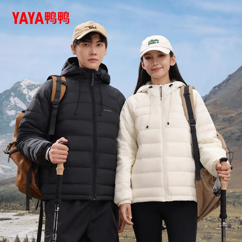 YAYA/鸭鸭2024新款男女同款轻薄款羽绒服户外运动YE4A004437PA