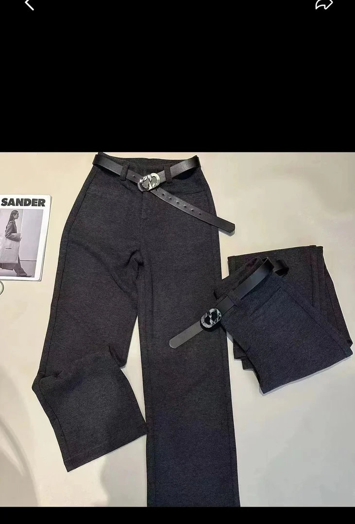 34-灰色直筒裤100长