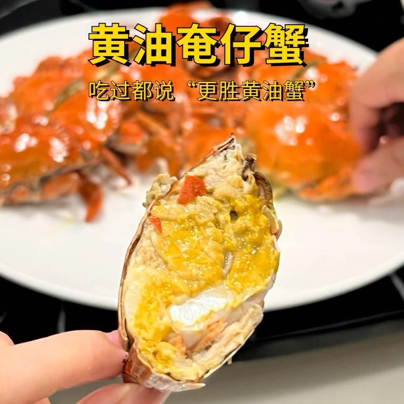 活蟹黄油奄仔蟹青蟹螃蟹鲜活软黄黄油蟹母蟹海鲜包活包肥
