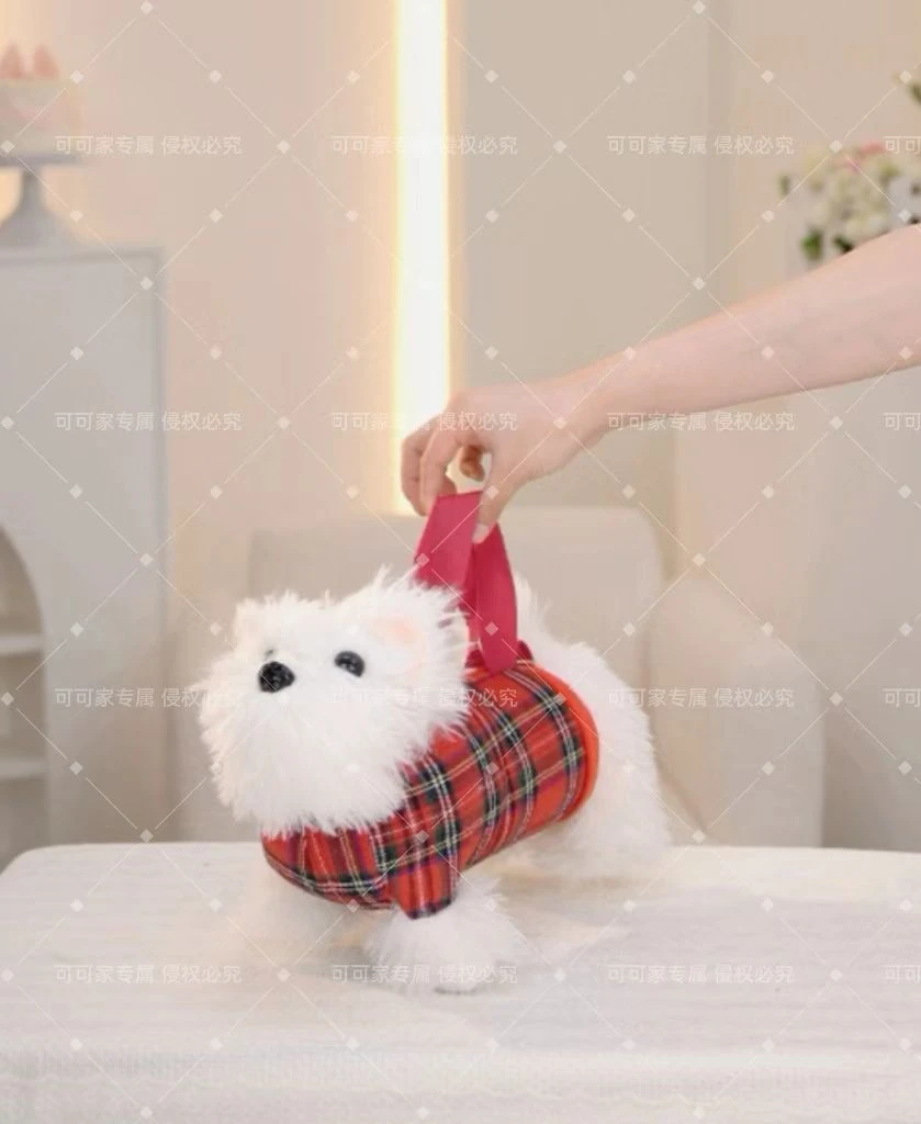 【高品质】西高地小狗玩偶公仔包包毛绒玩具包少女手提包单肩斜挎