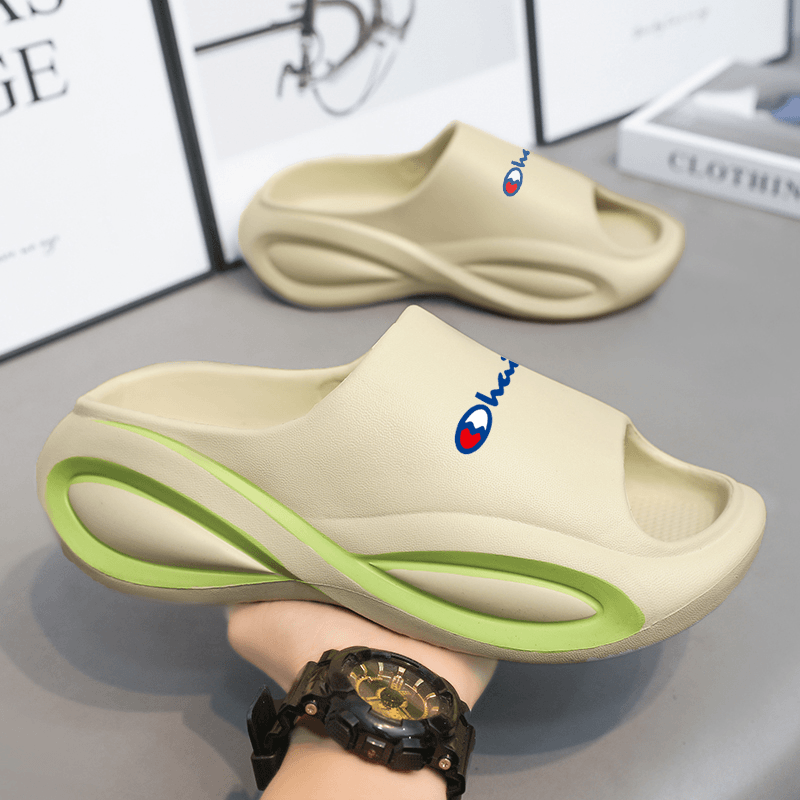 2024夏季新款男士休闲运动凉拖鞋透气厚底网红沙滩一字拖耐磨拖鞋