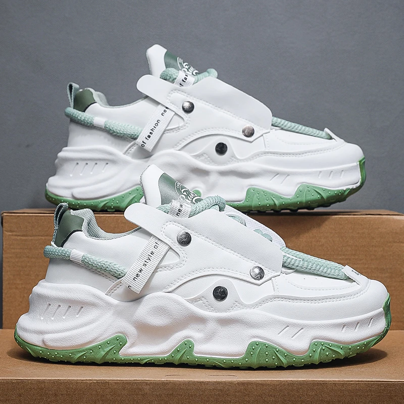 2024秋季新款男士休闲运动鞋厚底百搭防滑耐磨老爹鞋时尚潮流男鞋