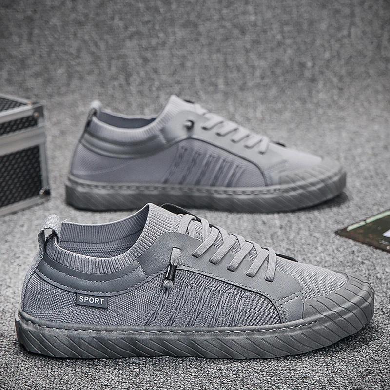 男鞋2024夏季新款潮流百搭休闲帆布鞋网面透气时尚潮男鞋男士板鞋