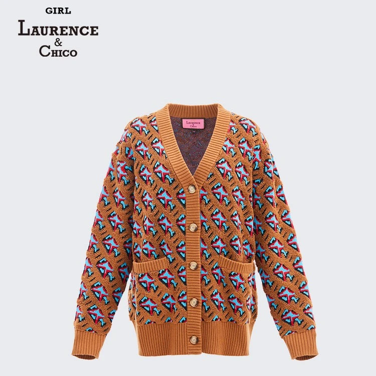 LAURENCE & CHICO针织LC 闪电OversizedV领开衫G2AQ10116071