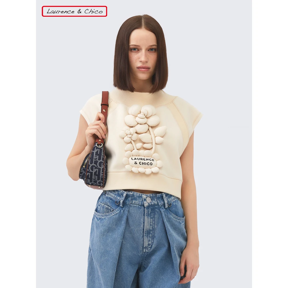 LAURENCE & CHICO立体云朵花玩偶拼接背心21FWC9011