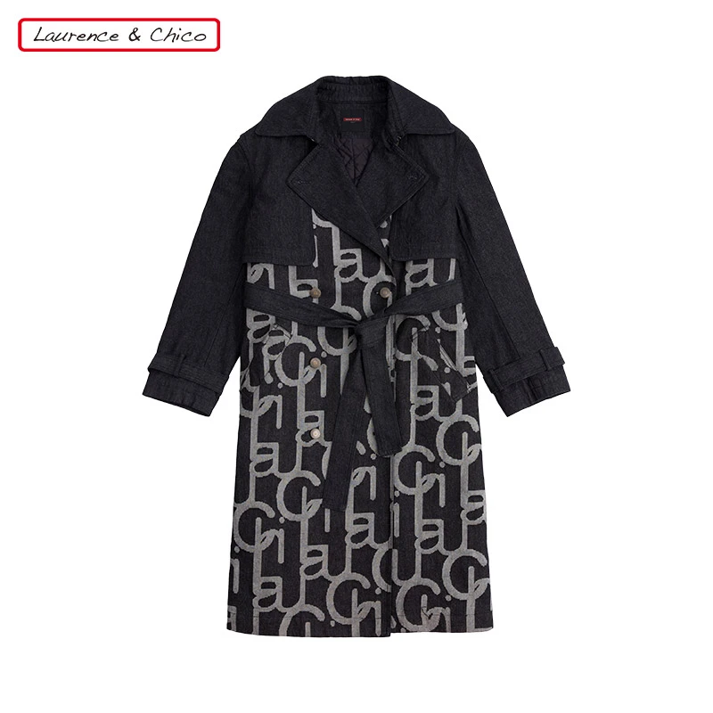 LAURENCE & CHICO字母牛仔风衣C2AD10112120
