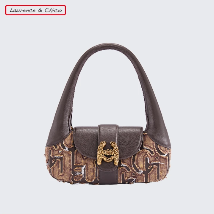 Laulau Chichi牛仔拼皮蜥金包，大号D2AE10322032、D2AE10322007