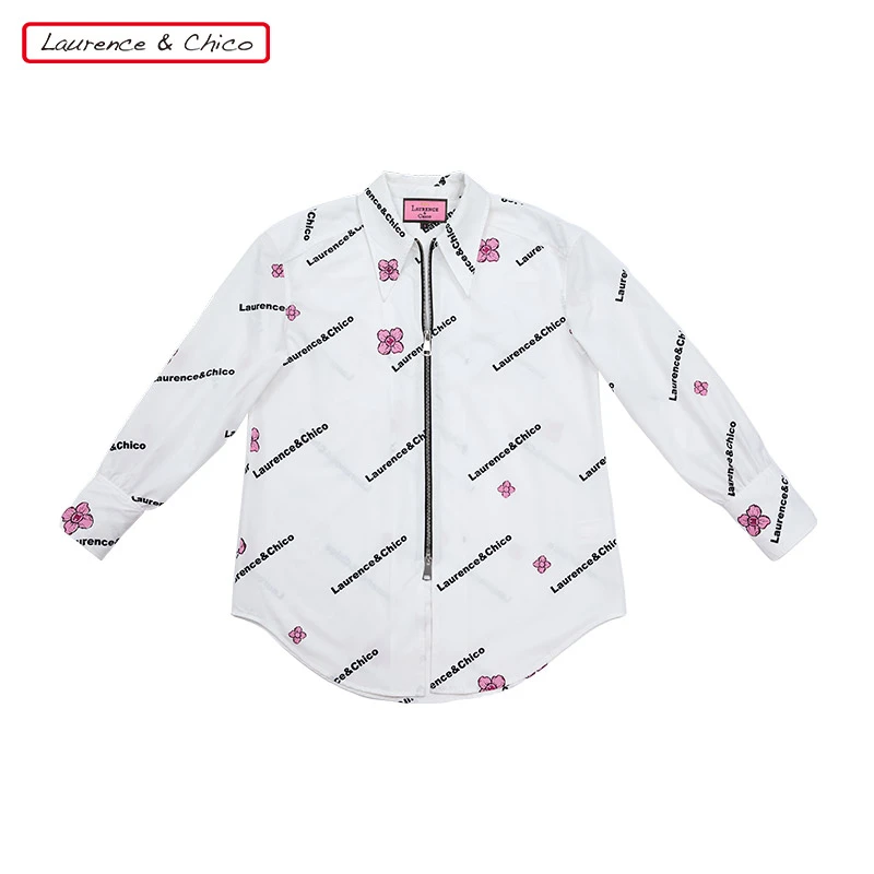 LAURENCE & CHICO夏季时尚多巴胺印花LC logo衬衫G3AC10111073