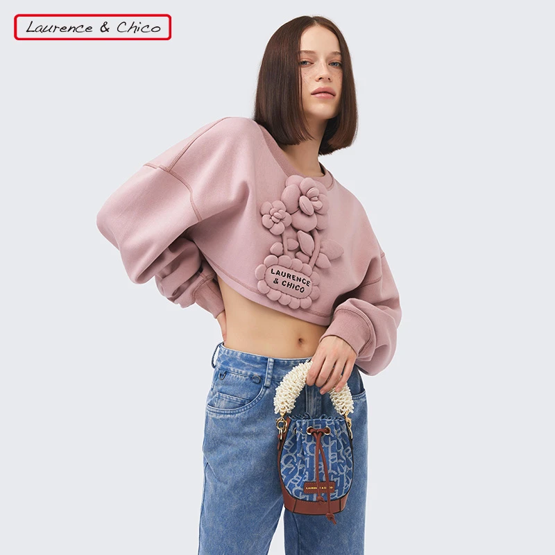 LAURENCE & CHICOLaulau Chichi时尚牛仔抽绳mini花盆包21G40401