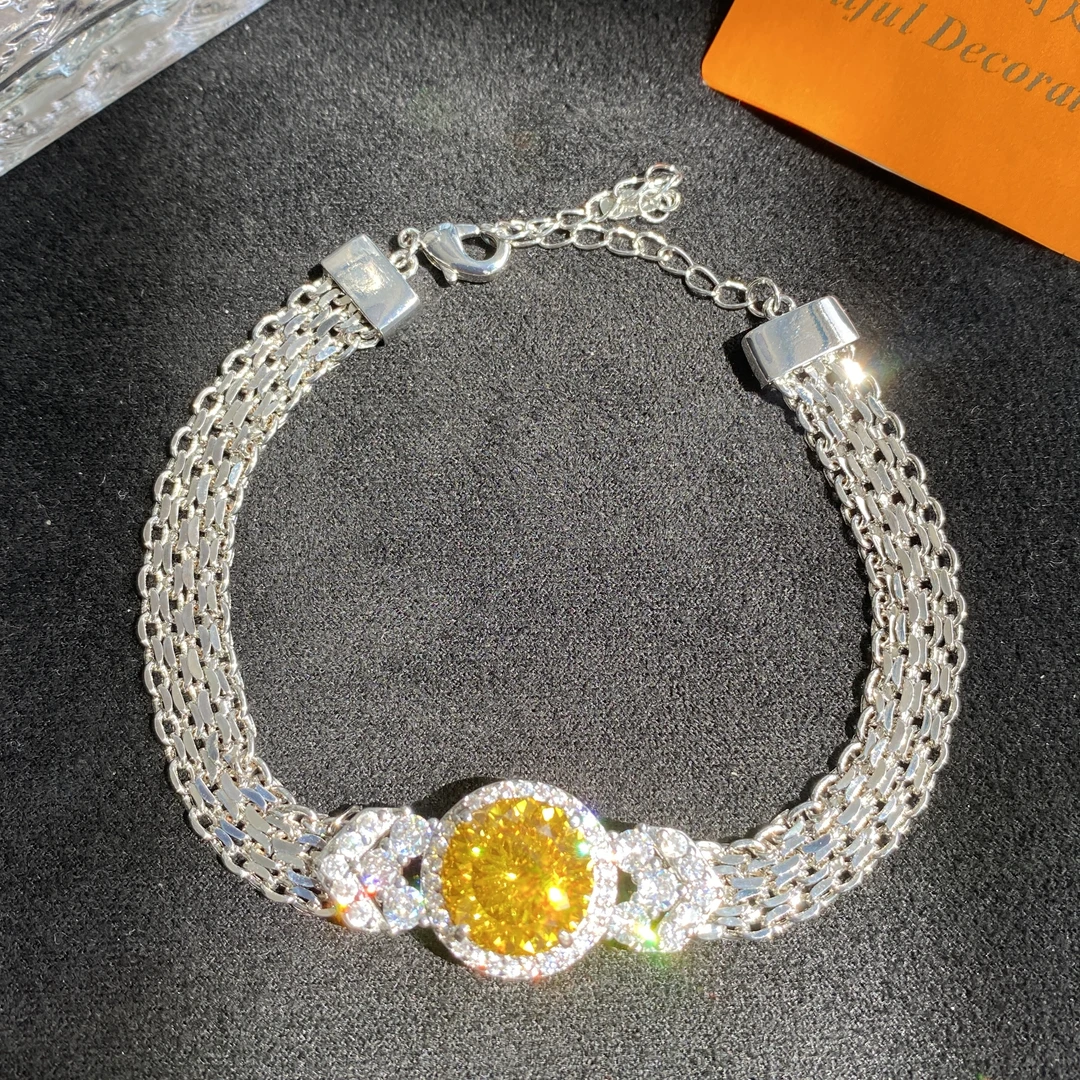 QC-37625时尚黄冰花手表款手链