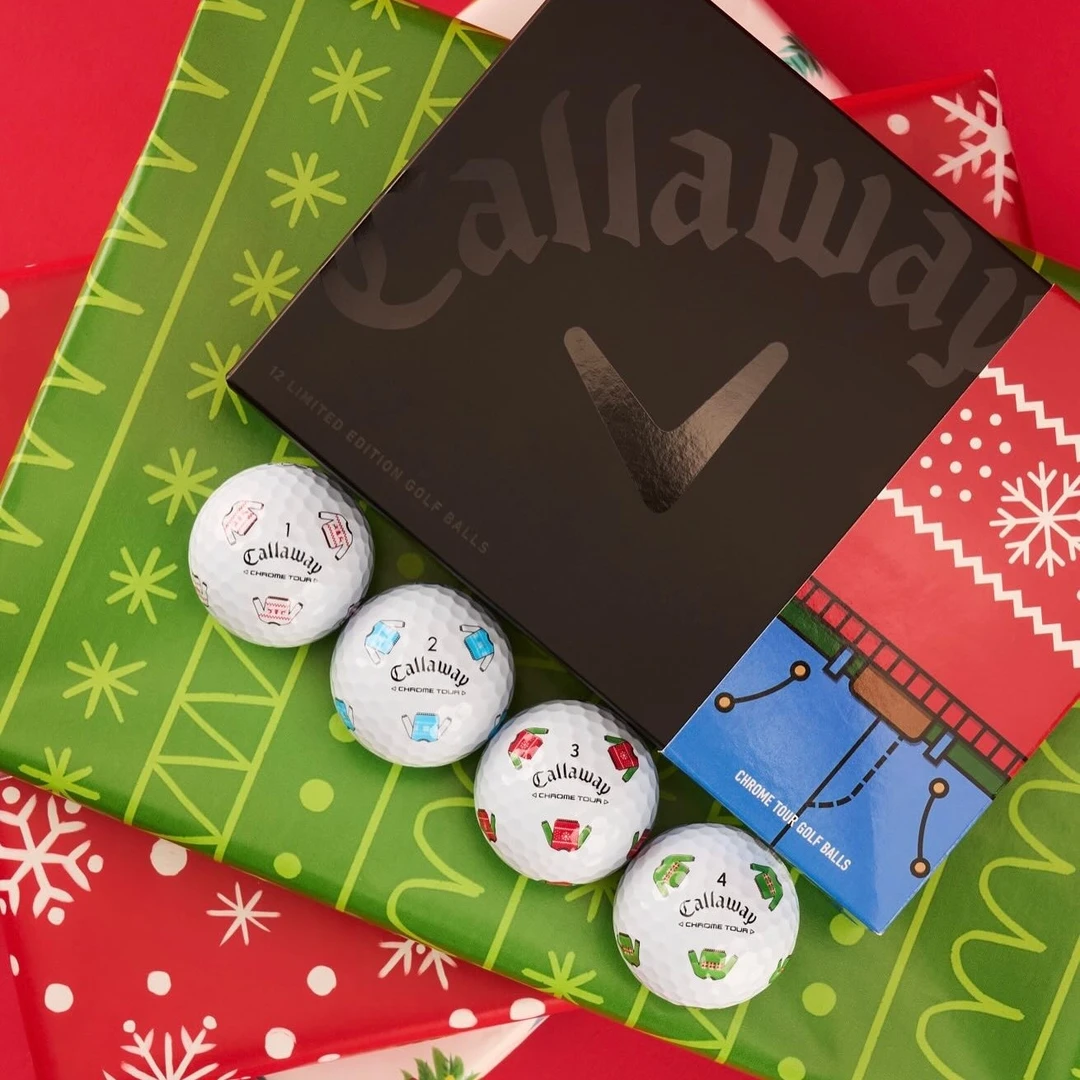 Callaway卡拉威高尔夫球CHROMETOUR限量版圣诞节主题高尔夫球