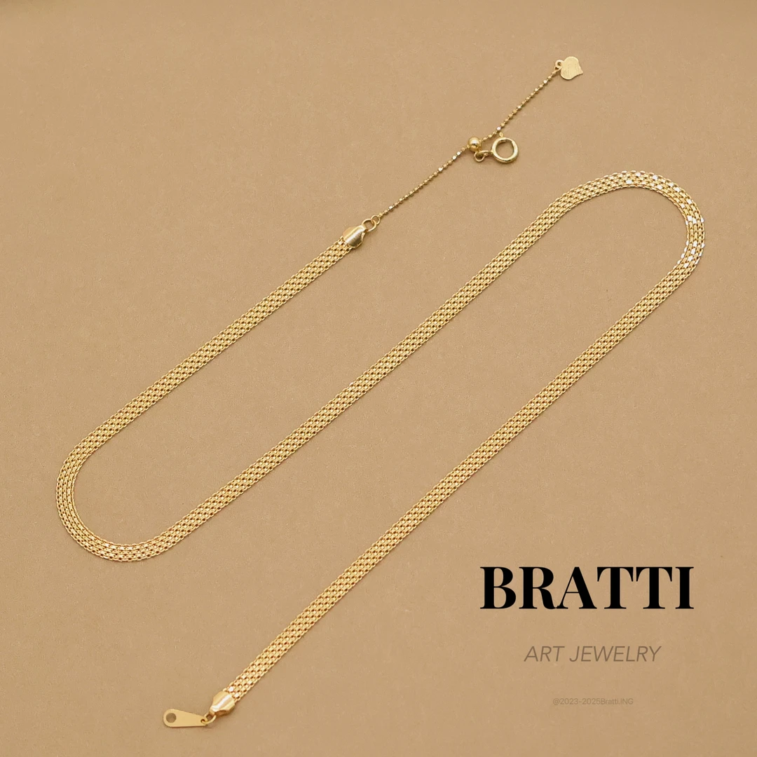 Bratti珠宝18K金坦克链项链（36+5）宽度3.3（金重以证书为准）-KX901