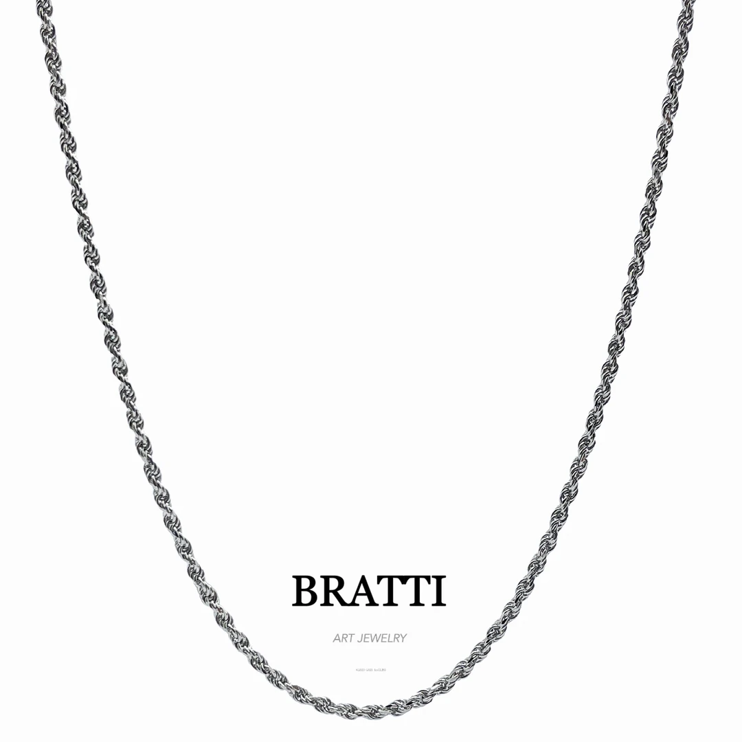 链子925银 Bratti珠宝S925银麻花项链-YX901