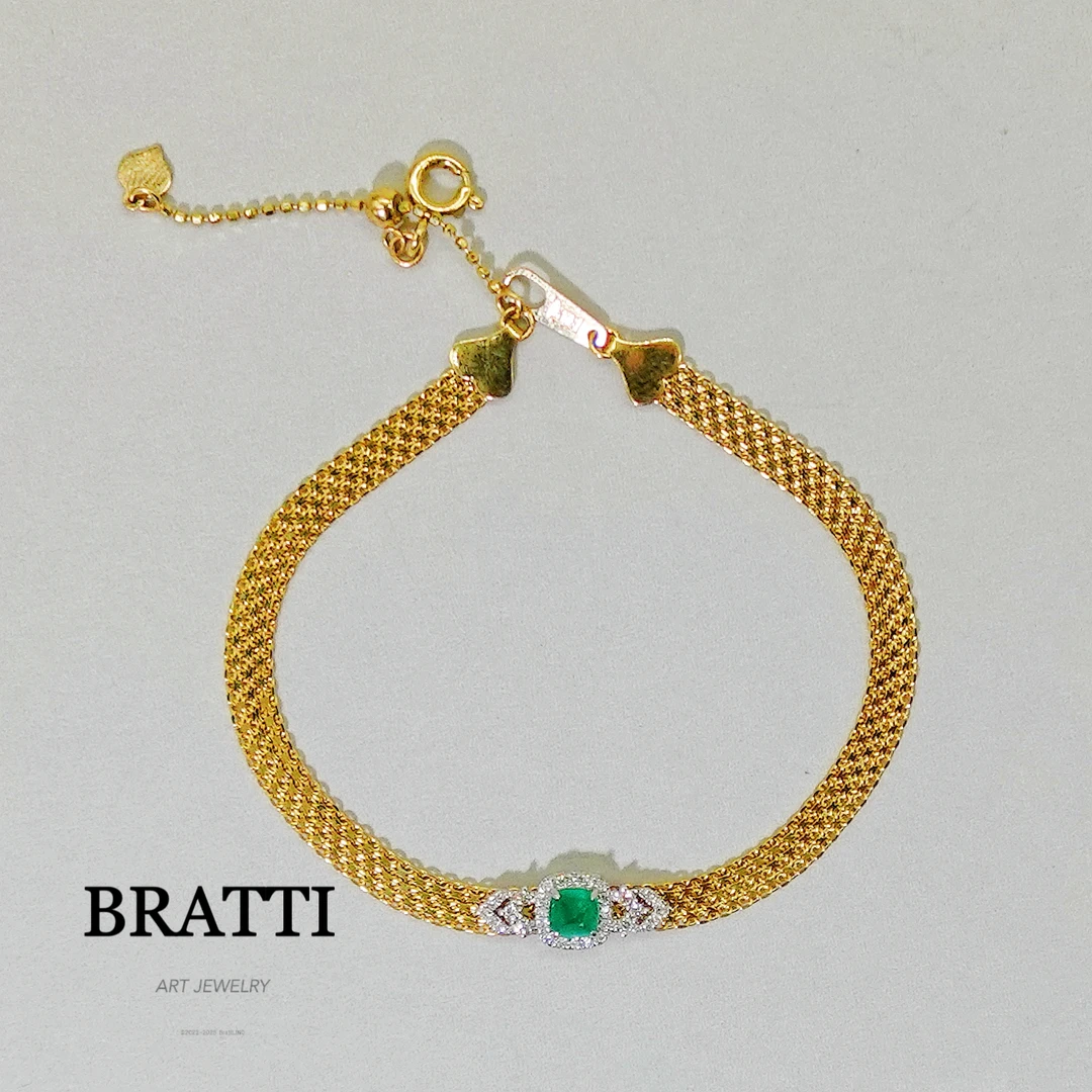 Bratti珠宝18K金祖母绿手链-金重以证书为准-KS806